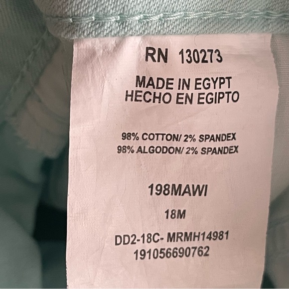 Lee Riders Light Mint Mid Rise Capri Pants size 18 - Picture 5 of 7